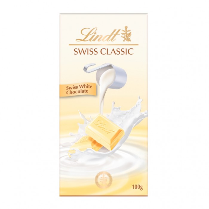 LINDT SWISS WHITE 100 GRS