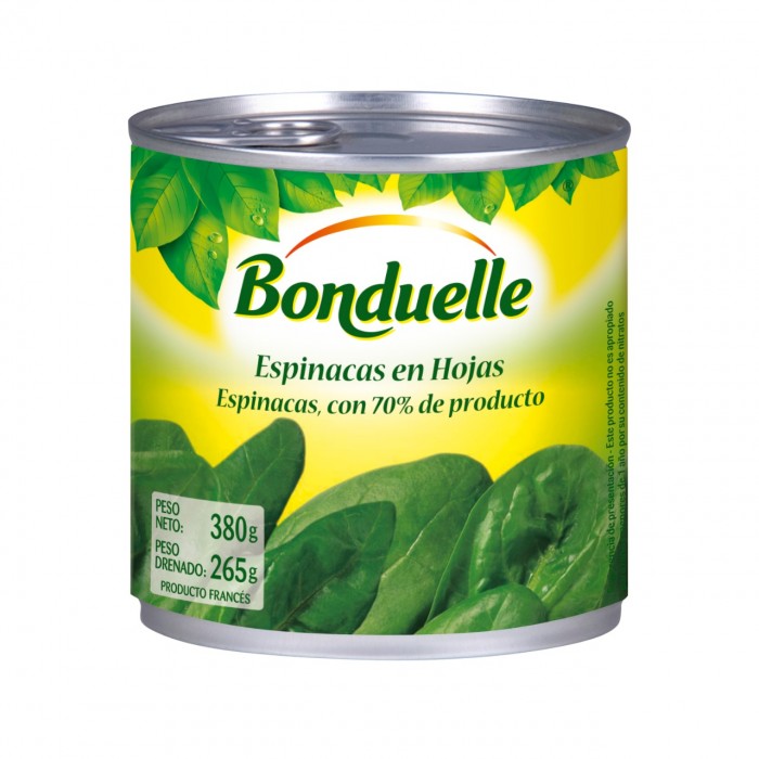 BONDUELLE ESPINACAS LATA 380GR