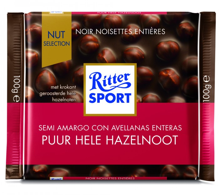 RITTER SEMIAMARGO CON AVELLANAS 100 GR