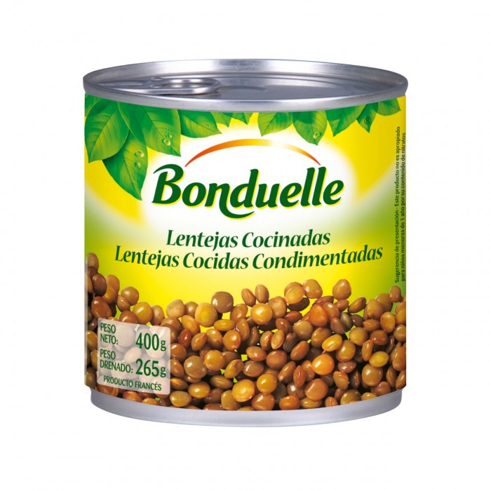 BONDUELLE LENTEJAS COCIDAS LATA 400GR