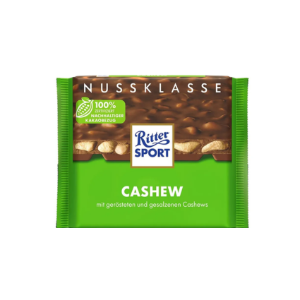 RITTER SPORT NOIX DE CAJOU ANACARDOS 100GR 
