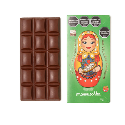 MAMUSCHKA TABLETA 63% CACAO CON PISTACHOS 50GR