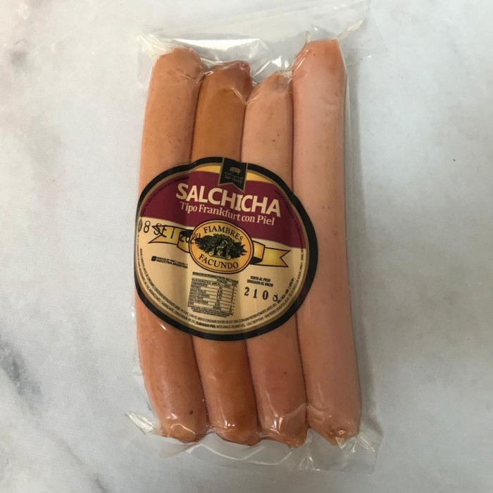 ARTESANALES FACUNDO SALCHICHA FRANKFURT PIEL NATURAL x 310 GR