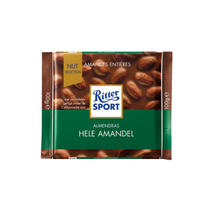 RITTER SPORT LAIT AMANDES ENTIÉRES 100GR
