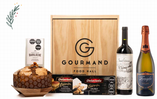 CAJA NAVIDAD 2024 NRO 6 CAJA MADERA GOURMAND