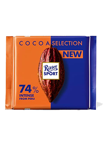 RITTER SPORT CHOCOLATE CACAO 74% 100 GRS