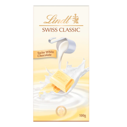 LINDT SWISS CLASSIC WHITE 100GR